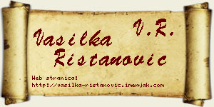 Vasilka Ristanović vizit kartica